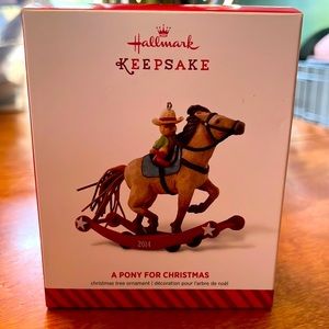 NIB Hallmark 2014 A Pony for Christmas keepsake ornament. 17th in this series.